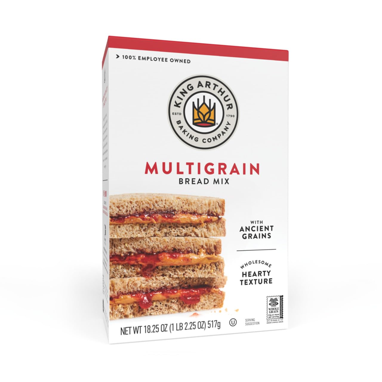 King Arthur Flour Multigrain Bread Mix - 18.25 OZ (517g), Bread Mix for Bread Machines or Oven Baked Bread