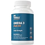 Dr. Tobias Omega 3 Fish Oil, 2000mg Triple Strength with 800mg EPA 600mg DHA Per Serving, Fish Oil Omega 3 Supplements for Heart, Brain & Immune Support, 90 Softgels, 45 Servings