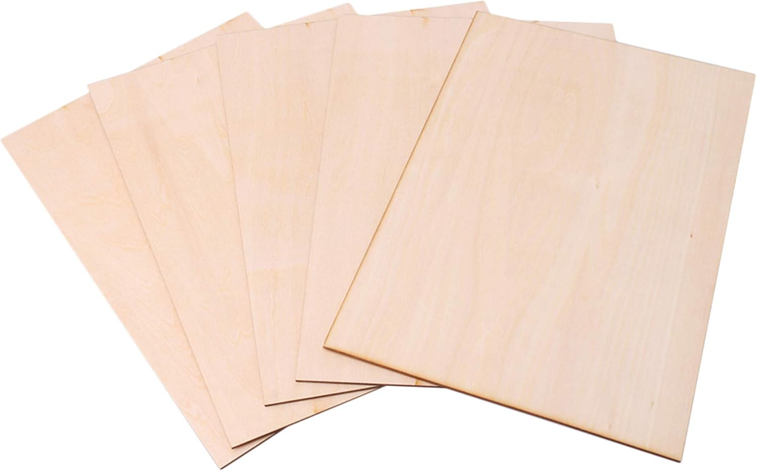 Homeswitch 5Pcs 300x200x2mm Rectangle Unfinished Craft DIY Basswood Wooden Sheets for DIY Building Model Parts