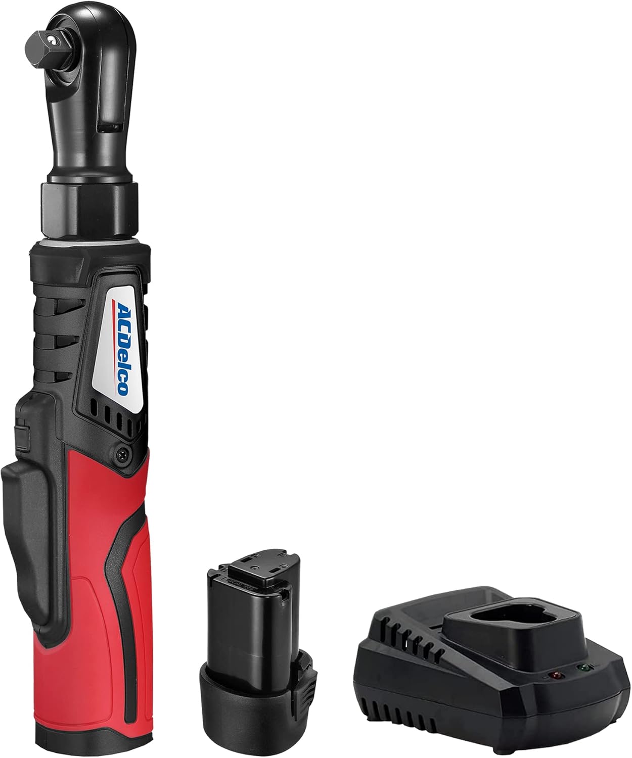 ACDelco ARW1210-4P G12 Lithium-Ion 12V (10.8V) Brushless 1/2” Electric Cordless Ratchet Wrench Set Power Tool Kit | Tool Set Includes Battery & Charger