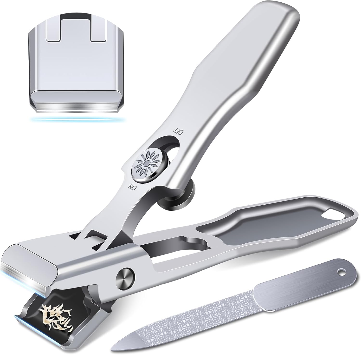 DRMODE Nail Clippers for Men Thick Nails. Straight Blade