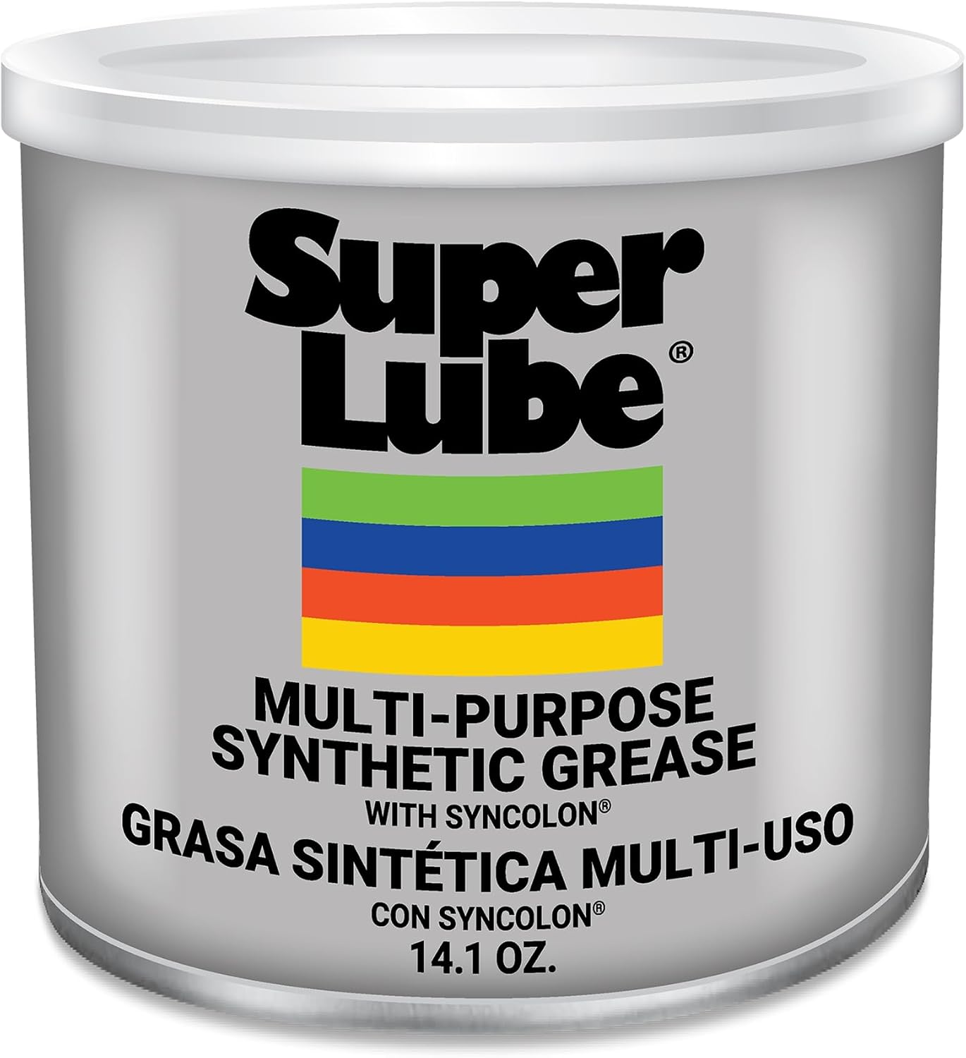 Super Lube 41160 Synthetic Grease (NLGI 2), 14.1 oz Canister, Translucent White by Super Lube