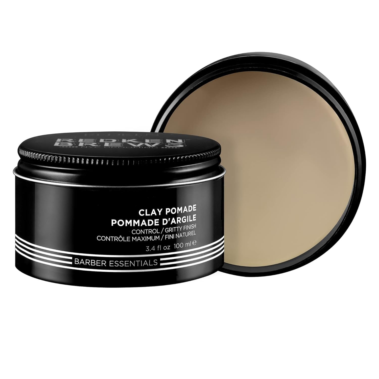 Redken Brews Clay Pomade For Men - Volumizes Fine And Medium Hair With Long-Lasting High Hold and Matte Finish