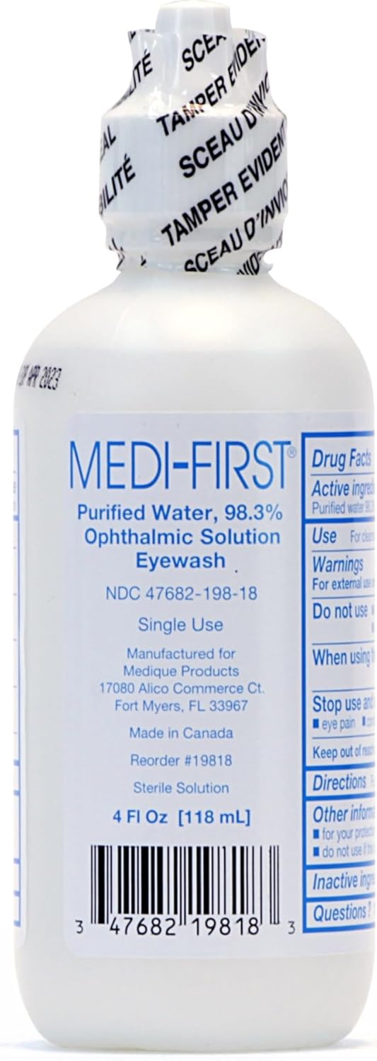 Medi-First 19818 Eyewash, Eye Rinse and Protection, First Aid Supplies, 4 Ounces