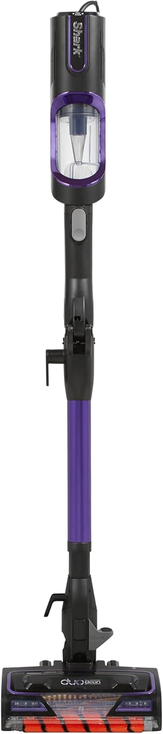 Shark Corded Stick Vacuum Cleaner with Anti Hair Wrap and DuoClean Floorhead, Flexible Vacuum Cleaner with Anti-Allergen Complete Seal, 2 Attachments, 10m Cord, Purple HZ500UK