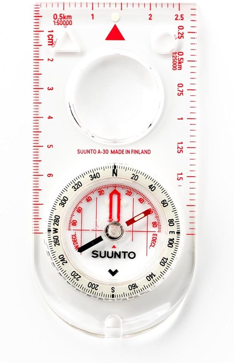SUUNTO A-30 Compass: Compact, hiking compass with luminous markings in low light