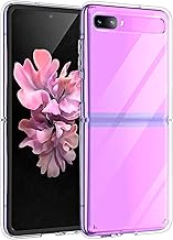 Compatible with Samsung Galaxy Z Flip Clear Case,Galaxy Z Flip 2020 Case [Slim Thin] Crystal Hard PC and Soft TPU Bumper Shockproof Anti-Scratch Transparent- Clear