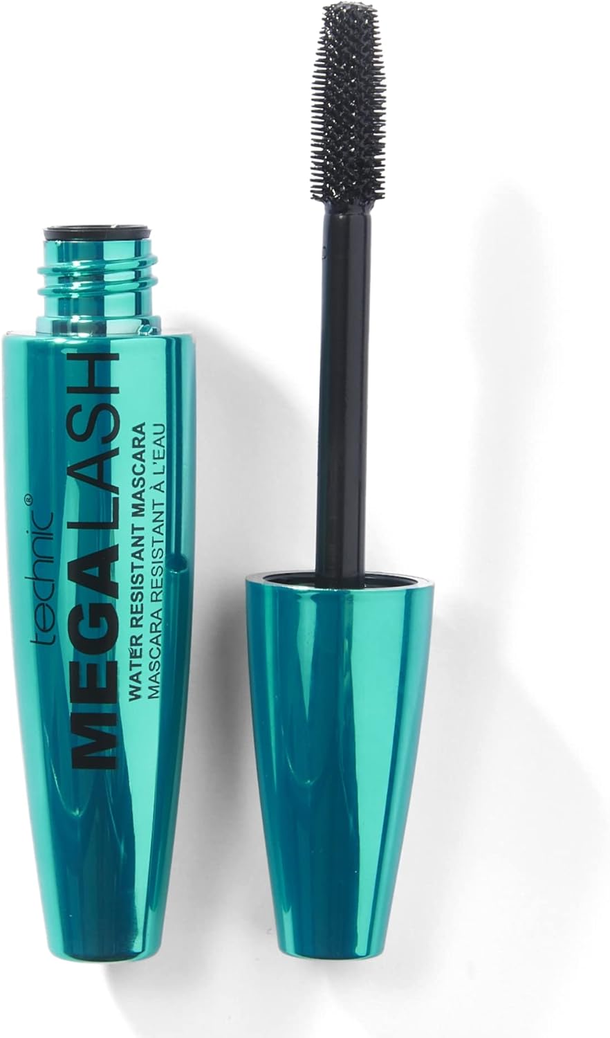 Technic Mega Lash Water Resistant Mascara - Vegan, Ultra Black, Water Resistant, Hard wearing, Smudge-Proof, Lash Building Formula For Volume Glam Lashes - 12ml