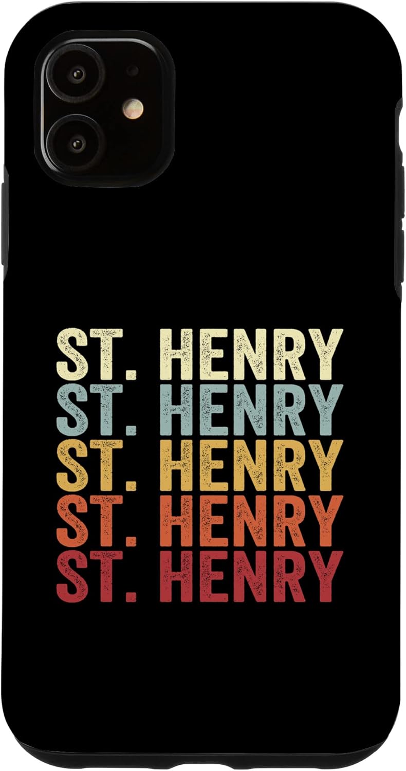 iPhone 11 St. Henry Ohio St. Henry OH Retro Vintage Text Case