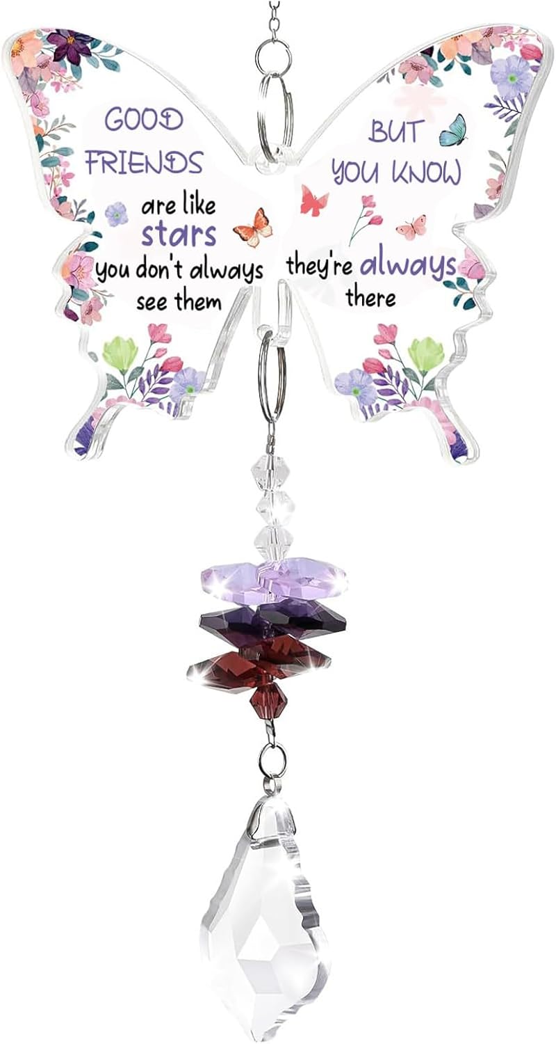 Friendship Gifts for Women, Crystal Suncatcher for Women Female Bestie Special Birthday Anniversary Graduation Presents