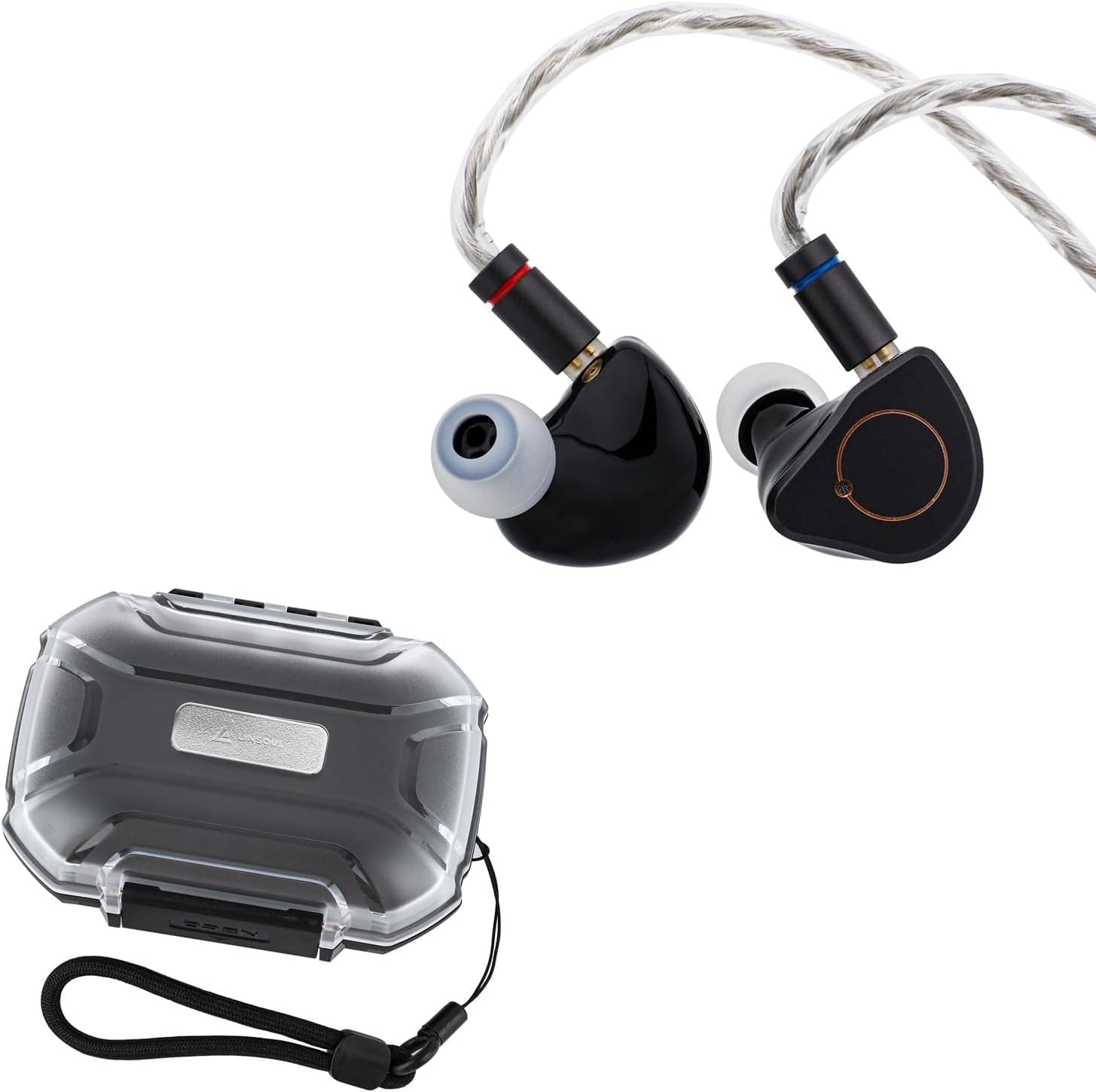 Linsoul SIMGOT SuperMix 4 1DD+1BA+1Planar+1PZT Hybrid Drivers Earphones + LC02 in Ear Monitor Case