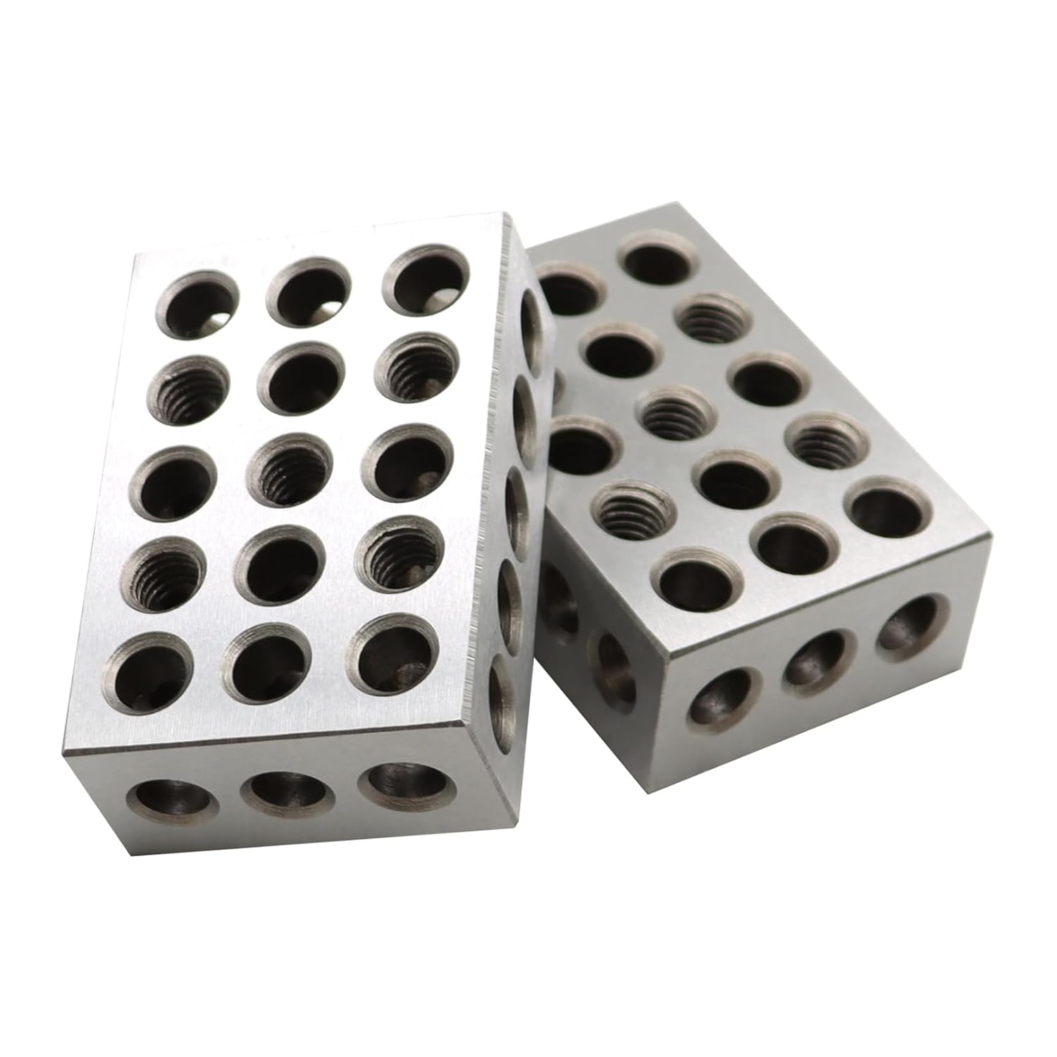 2-3-4"Blocks, 123 Blocks Matched Pair 23 Holes .0003 Precision Ground Machinist Set Up Blocks HRC 55-62 (1-2-3" Blocks 0.0002")