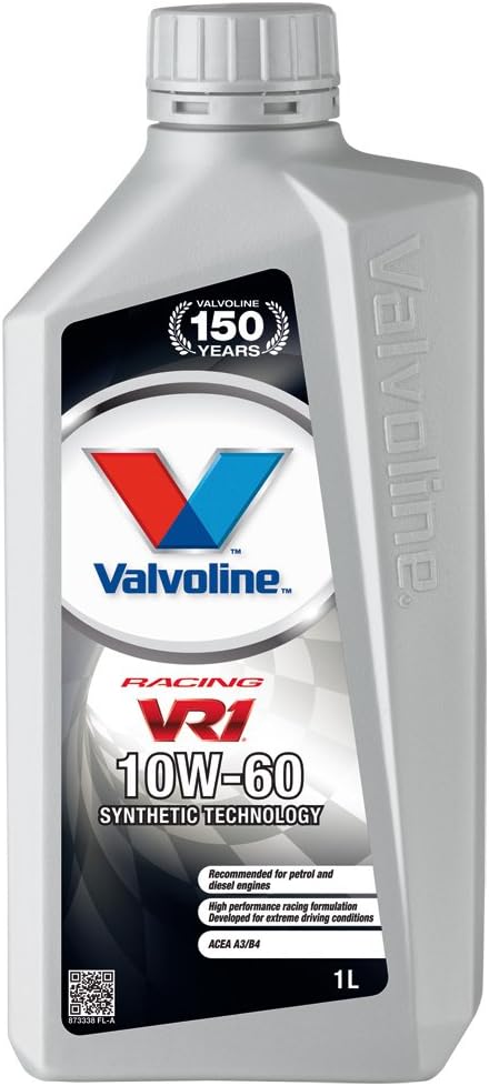 Valvoline VR1 Racing 10w-60 Premium Synthetic Blend Engine Oil - 873338-1 Litre