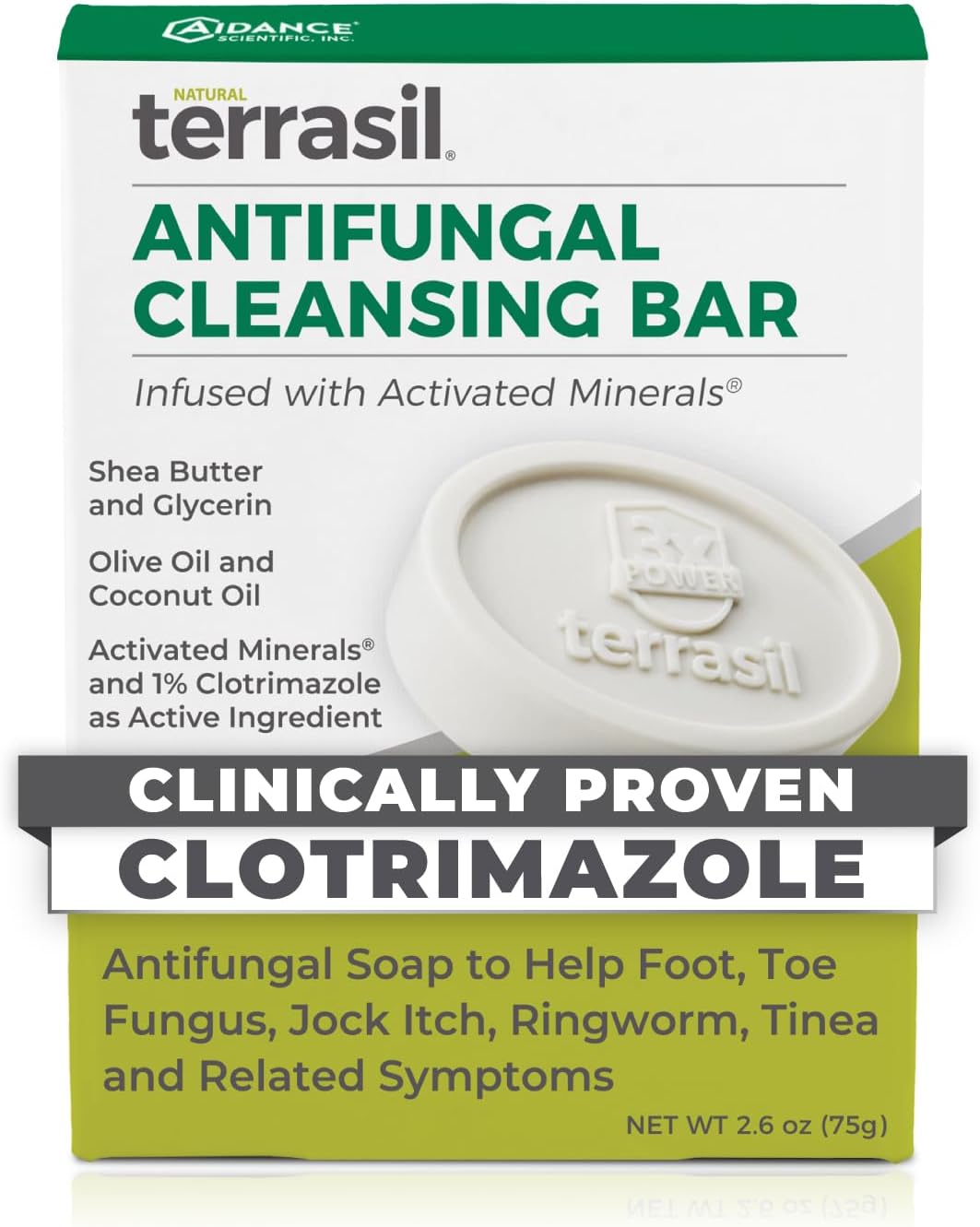 terrasil Antifungal Soap with Clotrimazole, Jock Itch & Athletes Foot, 75g