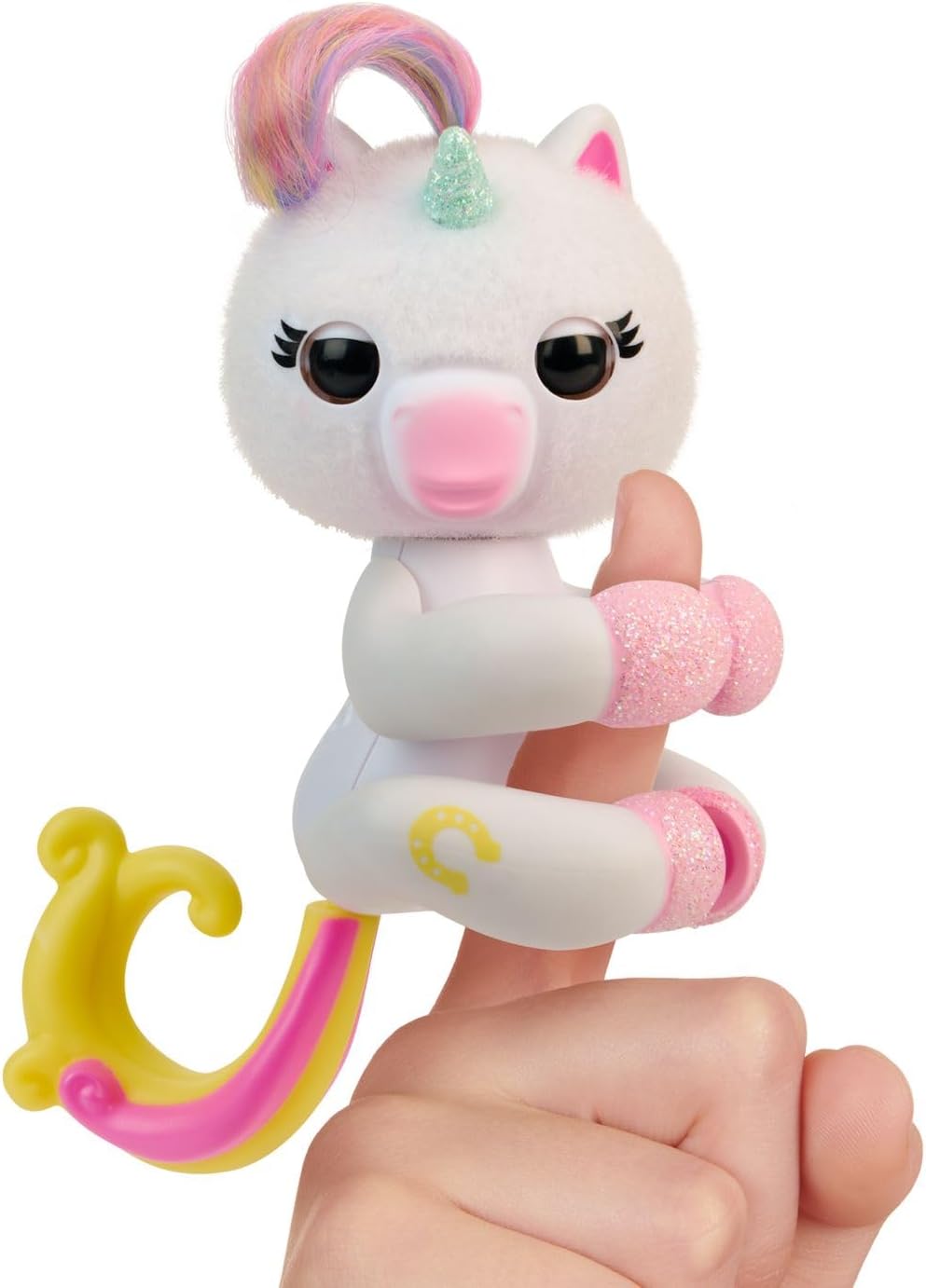 2023 New Interactive Baby Unicorn Reacts to Touch – 70+ Sounds & Reactions – Lulu (White)