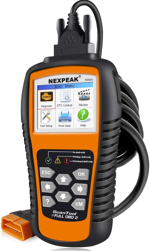 NEXPEAK OBD2 Scanner, NX501 Enhanced OBD II Auto Code Reader, Car Diagnostic Scan Tool Vehicle Check Engine Light Analyzer for All OBDII Vehicles After 1996 Colorful