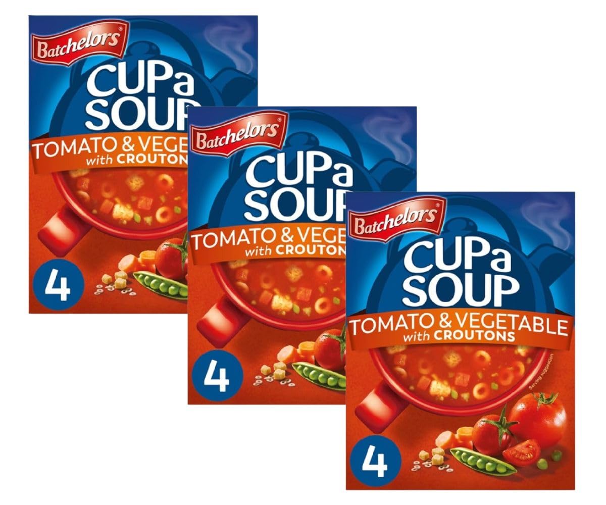 Batchelor's Tomato & Vegetable Cup a Soup with Croutons 4's 104g (3 Pack)