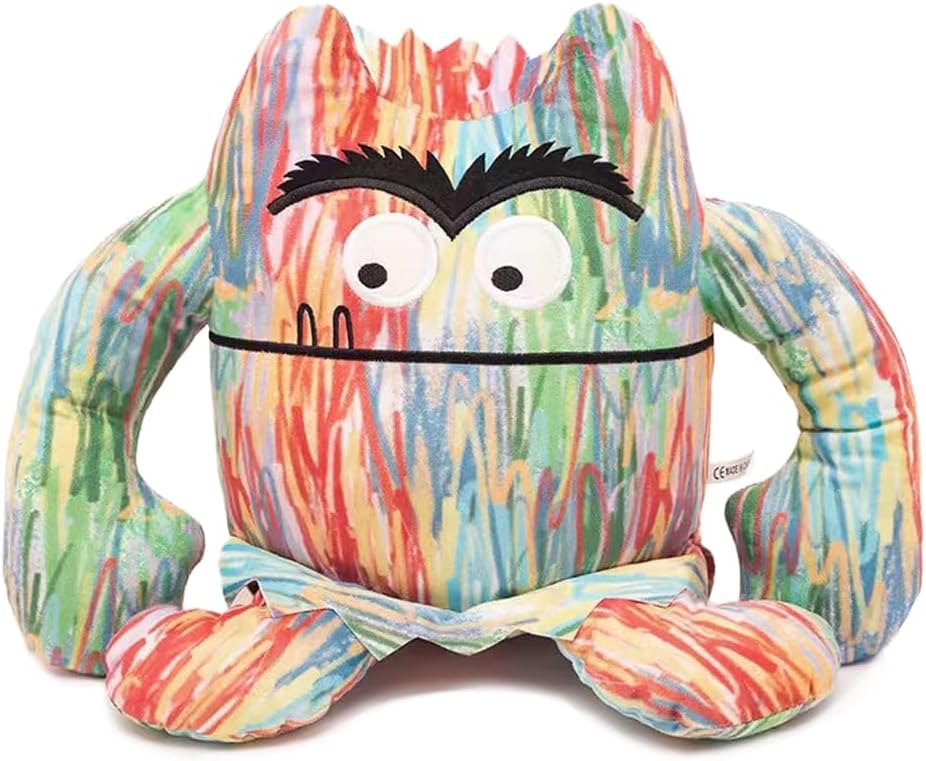Dlishka Colour Monster Plush Toy, Cute Resources Toys, Stuffed Animals for Children and Adults, Emotion Monsters Toys Inspired by Colourful Comic Books. (9.8IN)