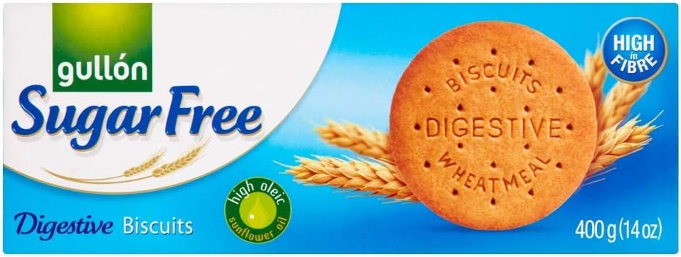 Gullon Sugar Free Digestive Biscuits 400g (6 Pack)