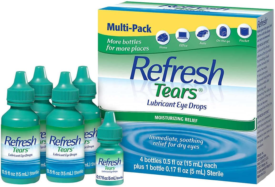 Refresh Tears Lubricant eye drops 4x15 ml, 1x5 ml