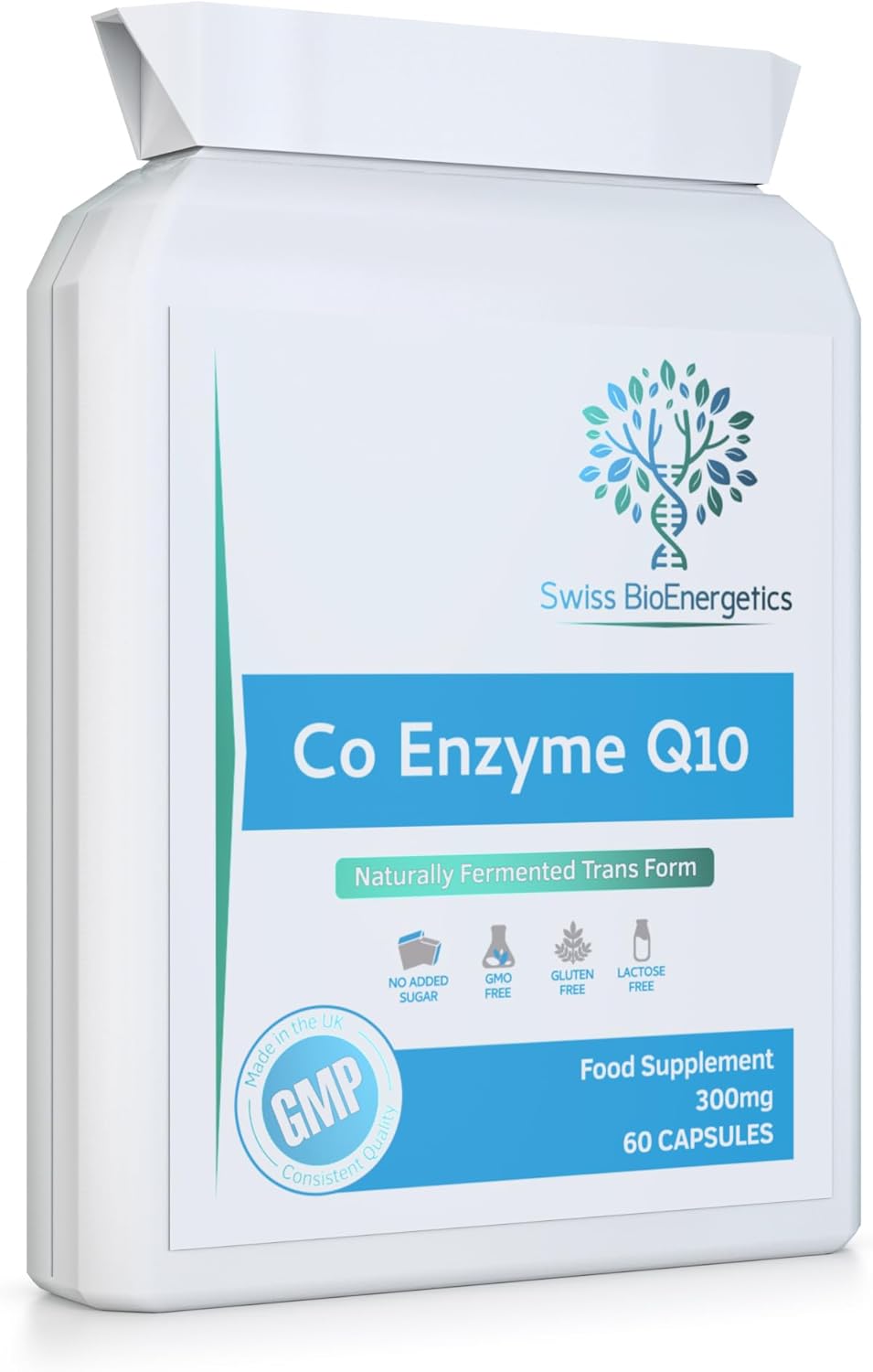 Co Enzyme Q10 CoQ10 300mg 60 Capsules - Superior Naturally Fermented Trans Form