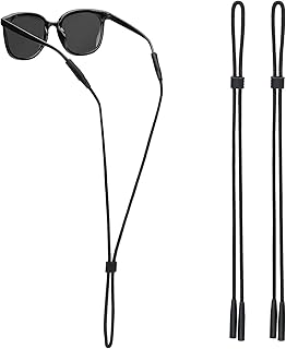GOSALISU Glasses Strap, Black Sunglasses Strap for Men Women, Ultra-light Eye Glasses Holders Around Neck