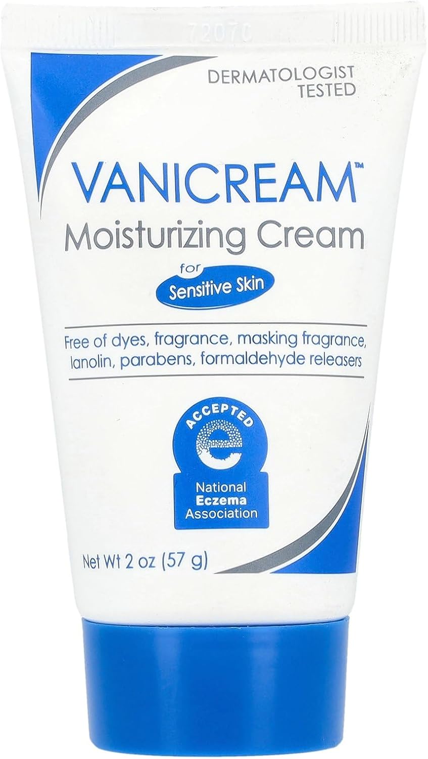 Moisturizing Cream, for Sensitive Skin, Fragrance Free, 2 oz (57 g), Vanicream