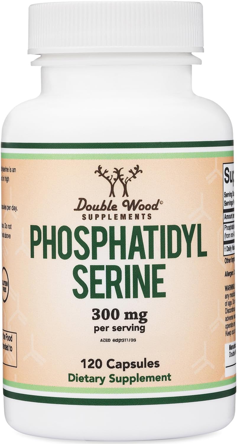 PhosphatidylSerine Supplement 300mg Per Serving, 120 Capsules (Phosphatidyl Serine Complex) by Double Wood