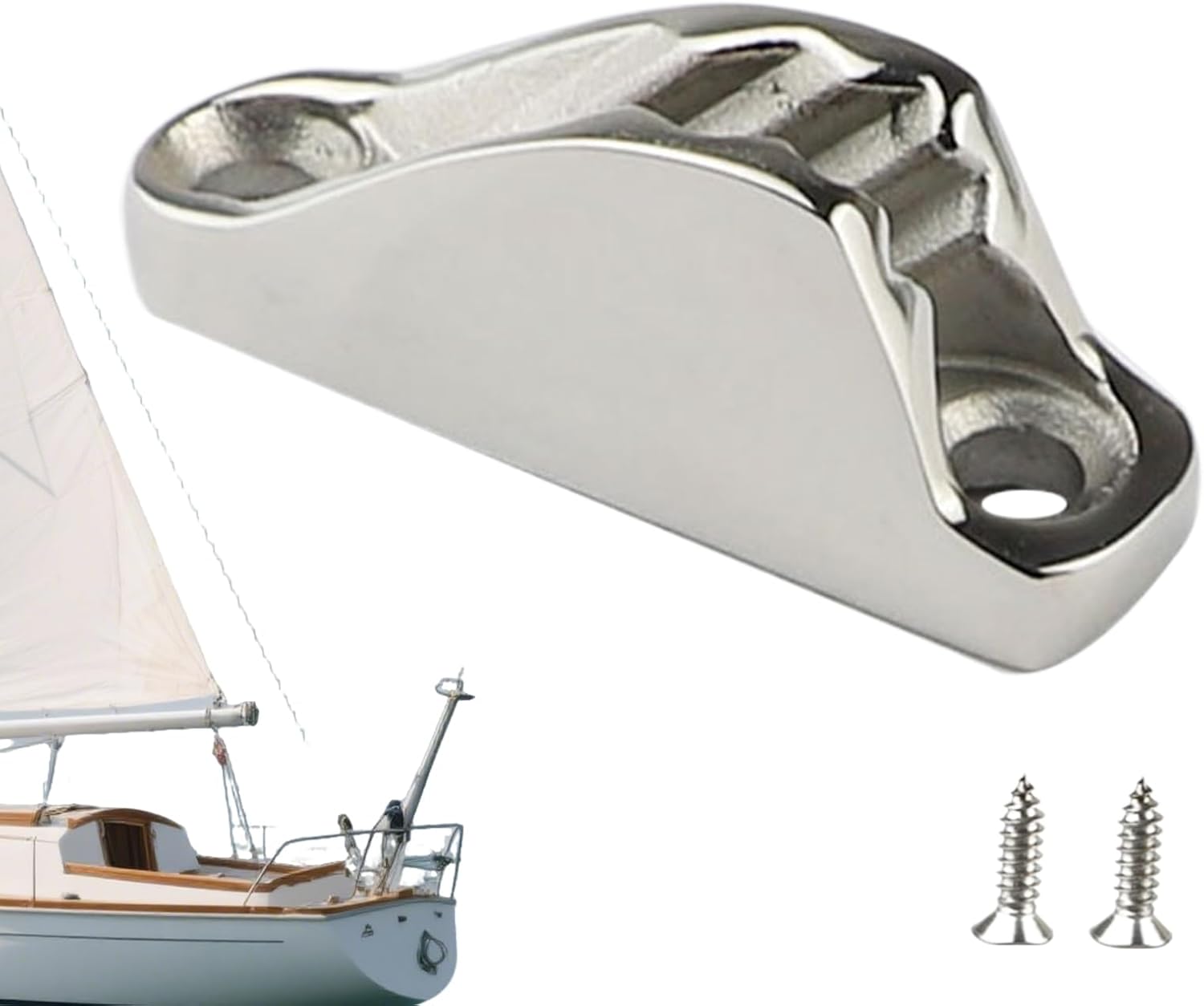 Clam Cleat | Sailing Rope Clamp,Heavy Duty Ship Cleat Clamp for Lake, Dock, Camping, River, Touring, Fishing, Kayak, Beach
