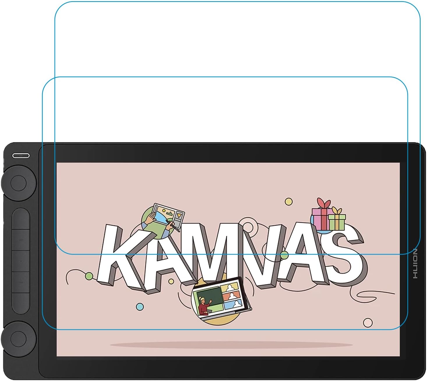 2 Pieces Paperfeel Screen Protector Work with Huion Kamvas 13 GEN 3 | Anti-Glare Paper Texture Matte Film for Drawing and Writing Like on Paper, High Responsive, Easy Installation