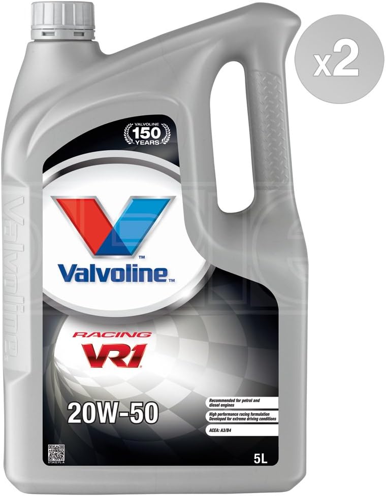 Valvoline VR1 Racing 20w-50 Highly Refined Mineral Engine Oil - 873432#2-2 X 5 Litres