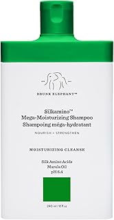 Drunk Elephant Silkamino Mega-Moisturizing Shampoo - Nourishing and Strength, Moisturizing Cleanse for All Hair Types (240 mL / 8 Fl Oz)