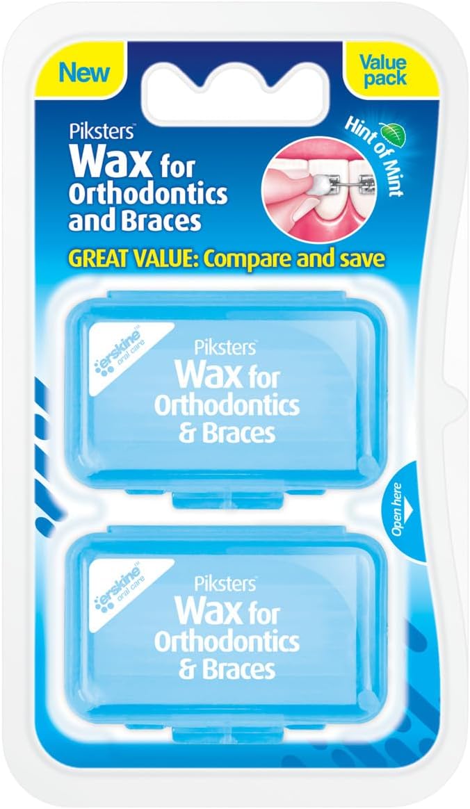 Piksters Wax for Orthodontics and Braces, 2 Count (Pack of 1)