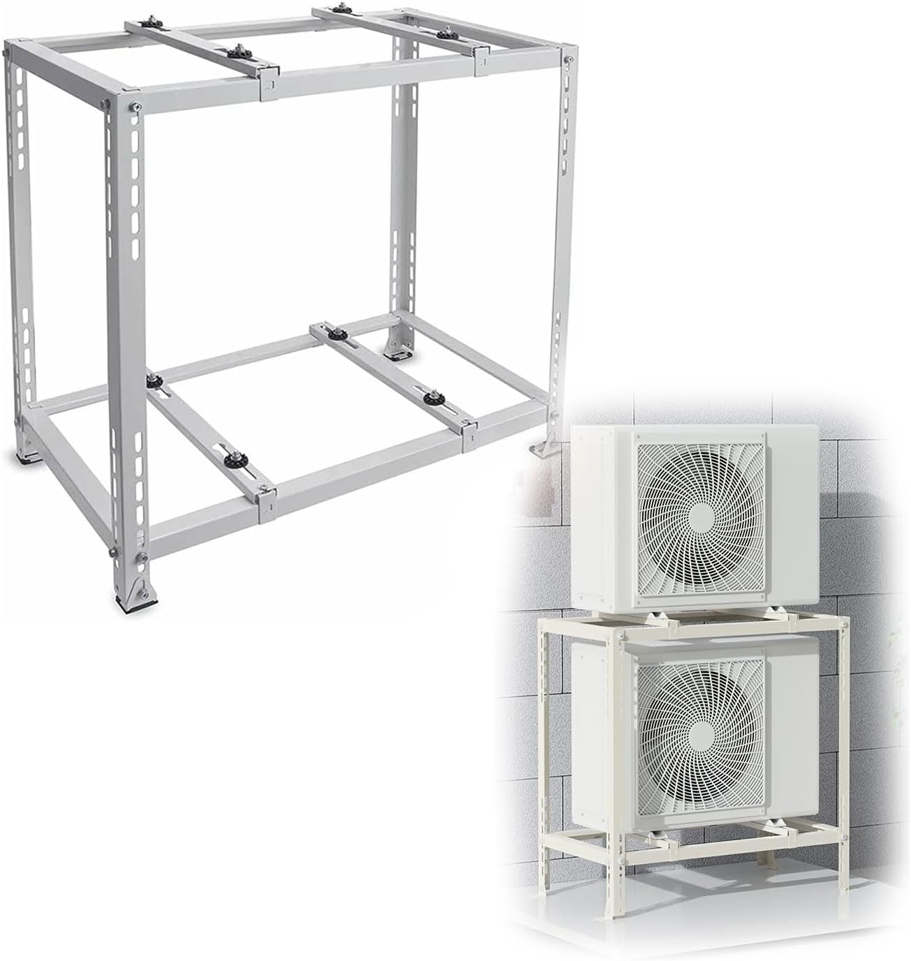 Moubhjd Air Conditioner Support Bracket, AC Support Bracket Holder Base for 9000 to 24000 BTU Condenser AC Heat Pump System, 450lbs