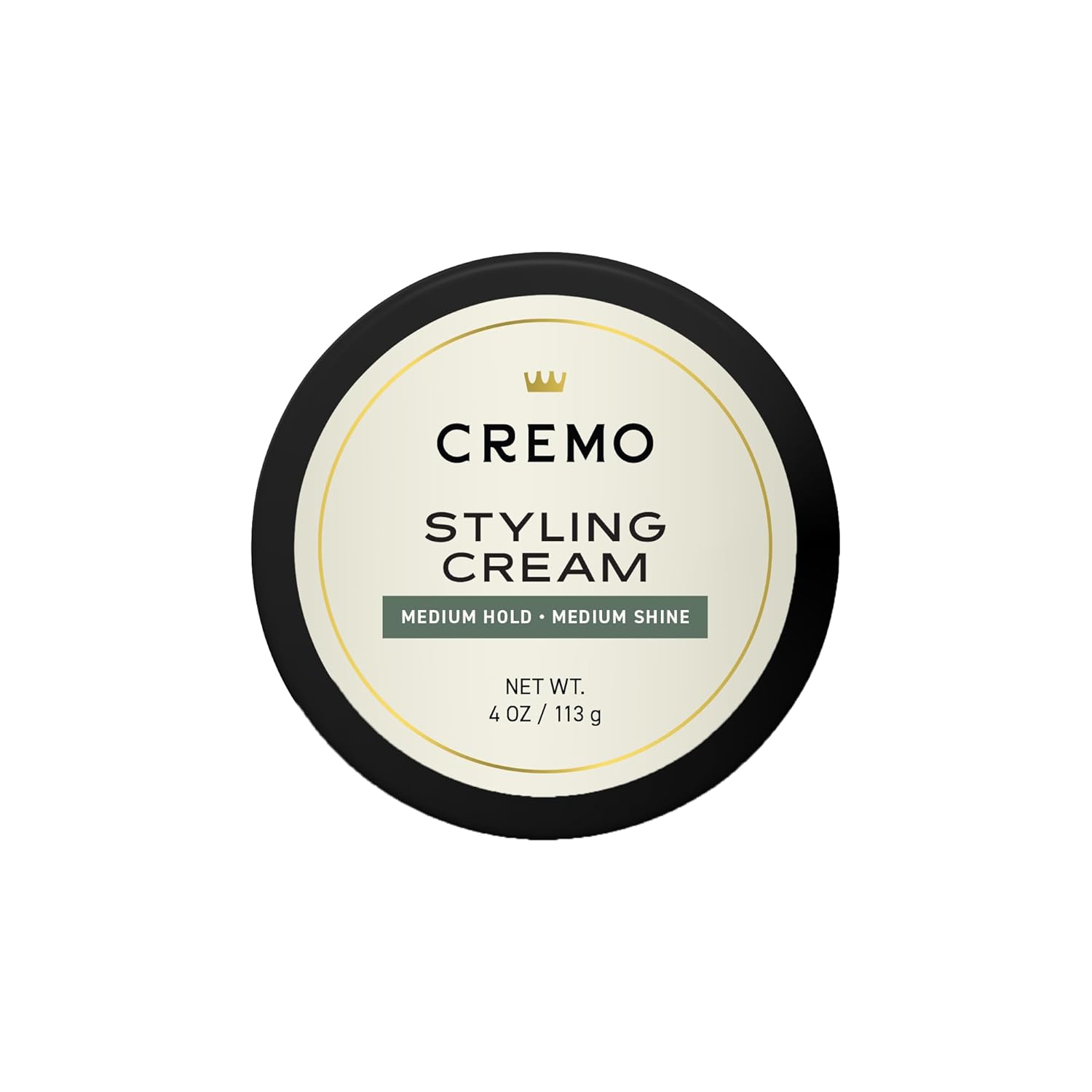 Cremo Hair Styling Cream, Barber Grade, Medium Hold, Medium Shine Hair Products, 4 Oz