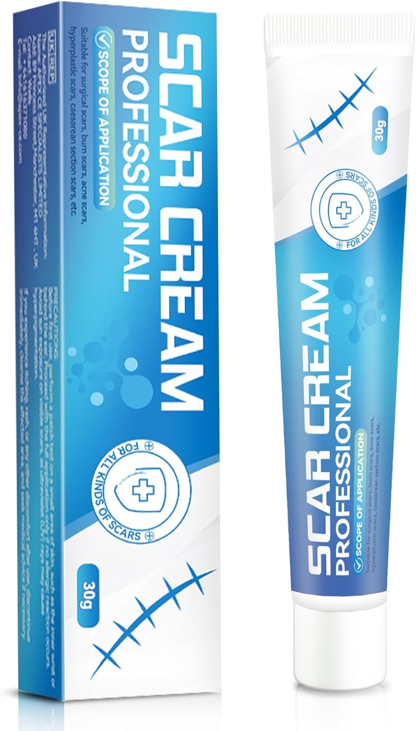 Tiepetly Scar Cream, Scar Removal Cream, Silicone Scar Cream for Surgery, Burn, Keloid Bump, C-Section, Effectively Improve Scars of Old and New (30g)