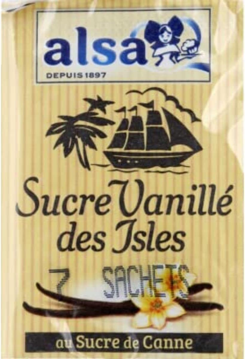 Alsa Isles Vanilla Sugar with Cane Sugar - 7 Sachets - 53 g