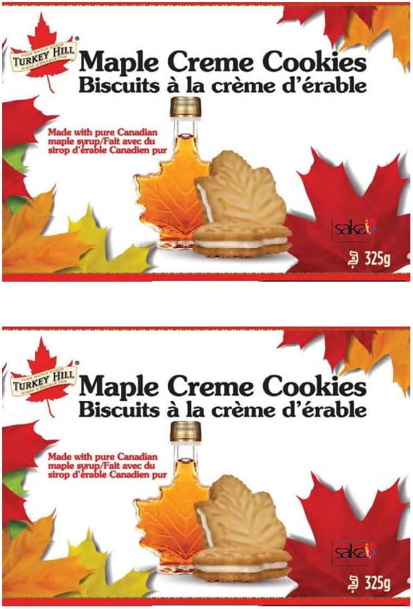 Canadian Turkey Hill Maple Syrup COOKIES | Various Size | Gift Set | with Lucky Boy greetings (2x325gr Cookies)