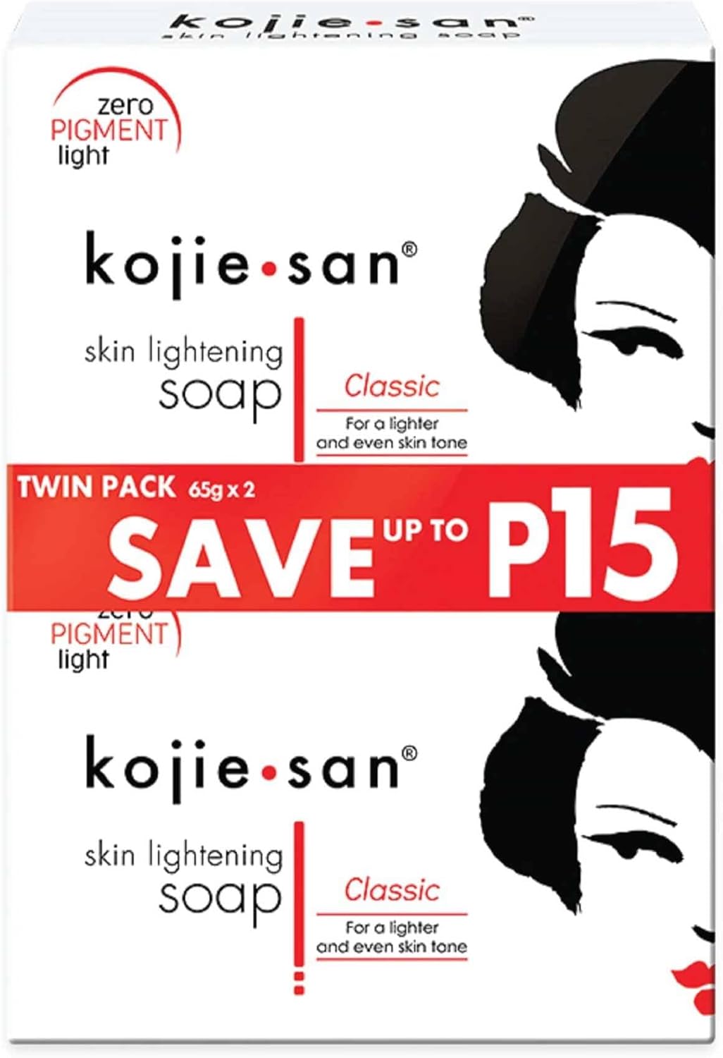 Kojie San Skin Brightening Soap - Classic 65g x 2, Double Pack