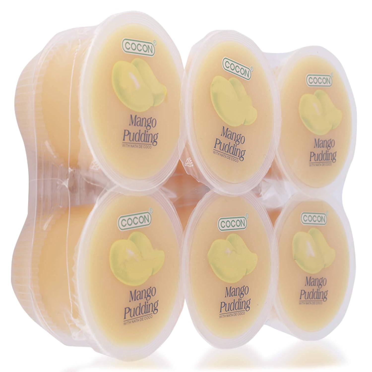 6 Cups Cocon Mango Pudding with Nata de Coco, No Preservatives