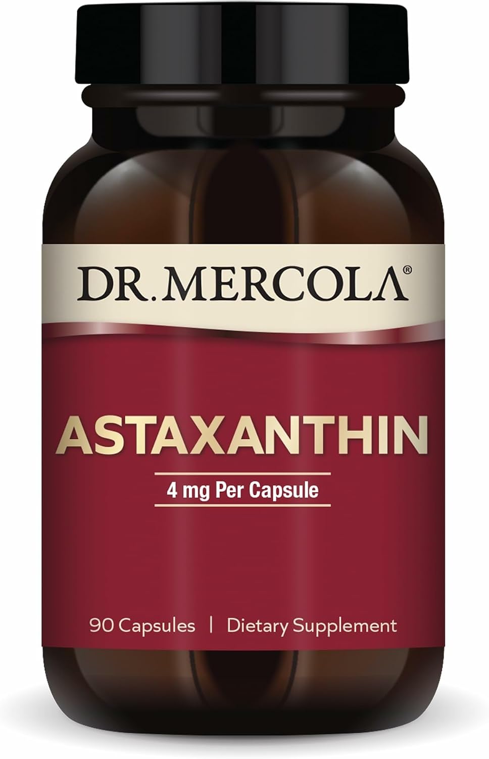 Dr. Mercola Organic Astaxanthin, 4 mg, 90 Capsules (90 Servings)