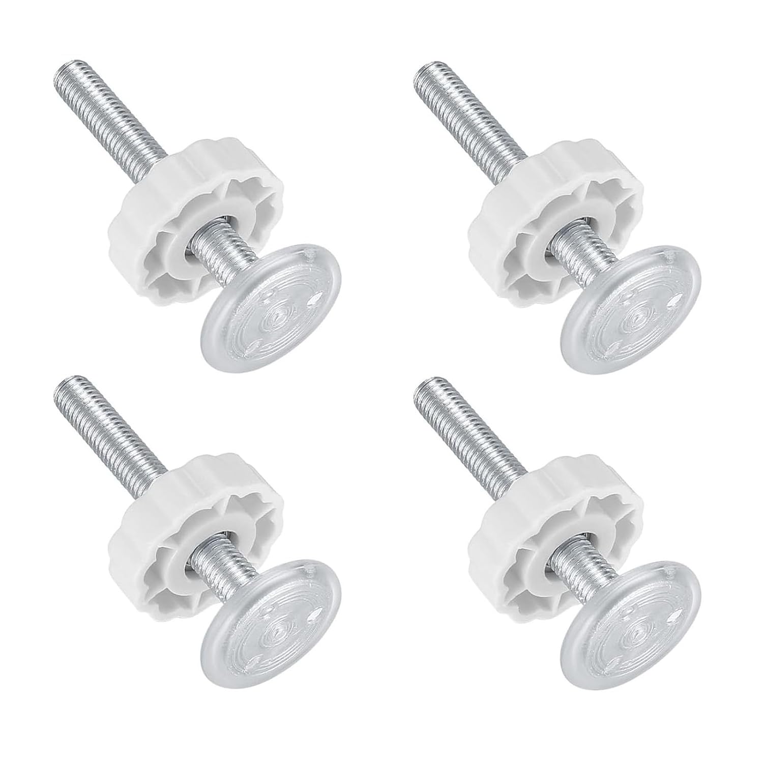 4Pack for Pressure Mounted Baby and Pet Safety Gates Accessory Screw Bolts Kit，M10 Baby Products Safety Equipment for Baby and Pet Safety Gates, Pressure Mounted Gates Replacement Set (White)
