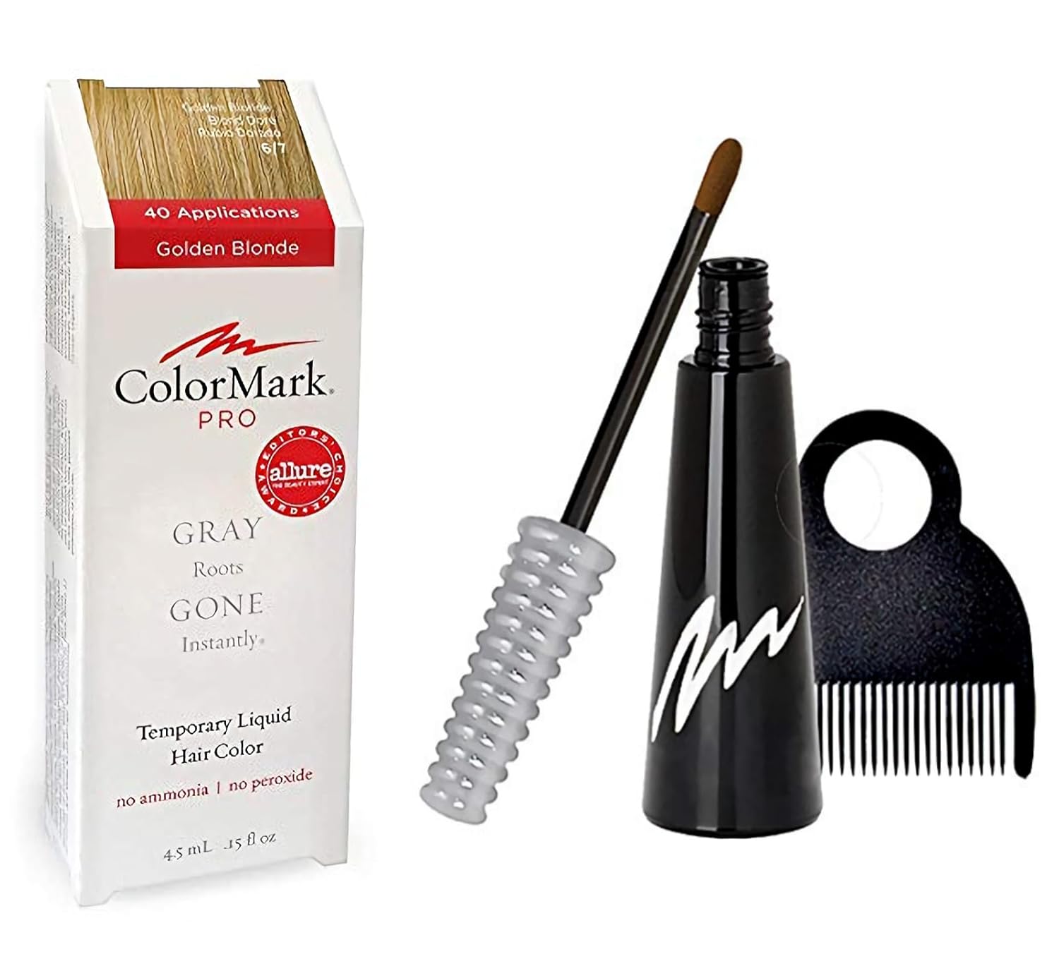 CLOSE OUT SALE ColorMark PRO Golden Blonde Liquid Gray Root Touch Up Wand Applicator, Real Hair Color