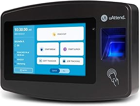 uAttend JR2000 Cloud Connected Biometric Attendance System: Fingerprint Time Clock, RFID & PIN Punch Clock for Small Business