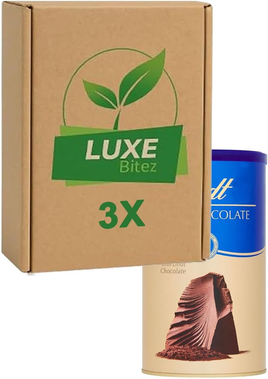 Drinking Chocolate Powder Tin – 300g – Compatible with Lindt By Luxe Bitez (Pack of 3)