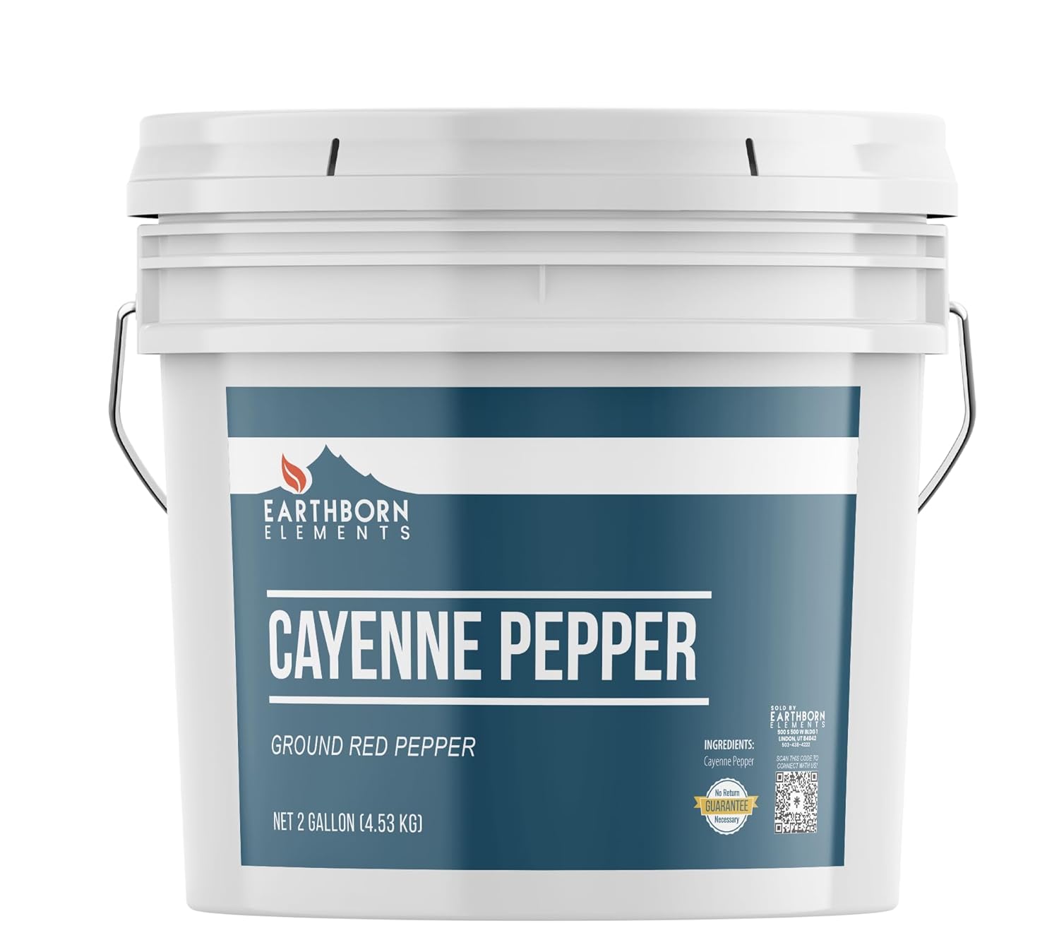 Earthborn Elements Cayenne Pepper, 2 Gallon Bucket, Spicy Flavor, Ground Red Pepper