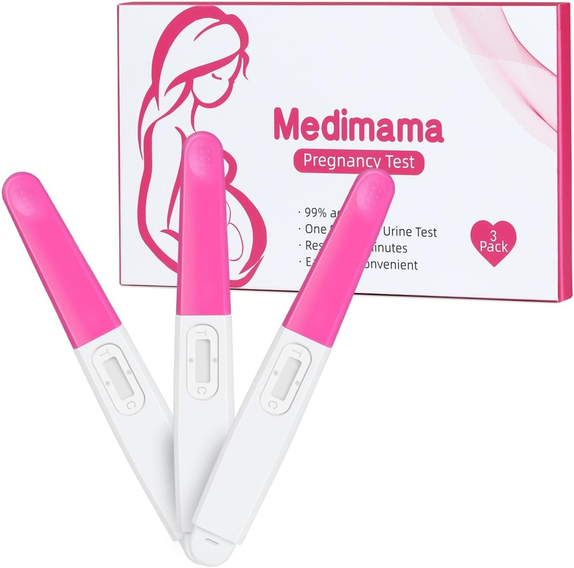 Pregnancy Test Strips,Rapid Early Detection Pregnant Test HCG Tests Pregnancy Testing 3 Pack Home Urine Hcg Pregnancy Test Kit, Individually Wrapped