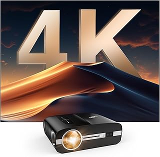 2024 Smart Projector With WiFi 6 & 5G WIFI Bluetooth, 1000ANSI Native 1080P Projector 4K Support High Brightness for Outdoor/Indoor Use, Auto 6D Keystone 50% Zoom HDR10 Compatible with TV Stick DVD PC