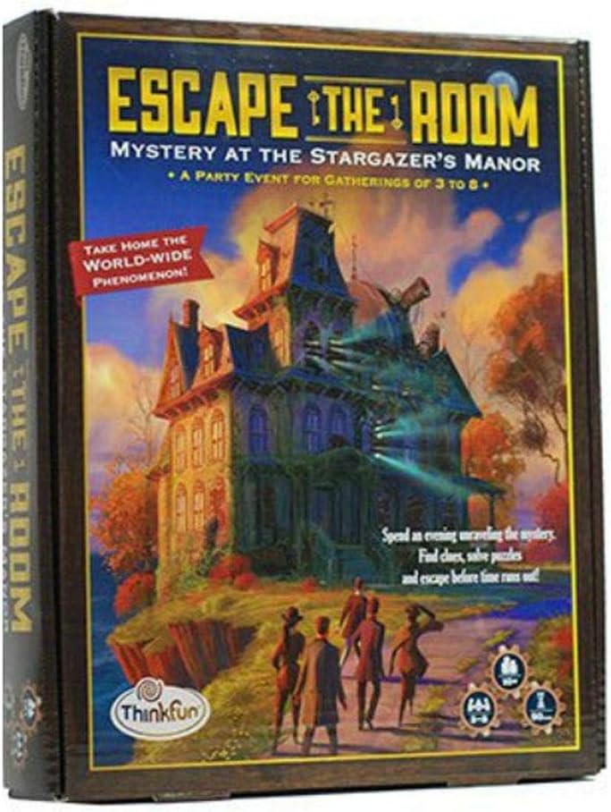 ThinkFun Escape The Room Stargazer's Manor - A Thrilling Escape Room Game in a Box for Ages 10 and Up | Enhances Logical Reasoning | Perfect for Family Game Night | Ideal Gift for Puzzle Lovers