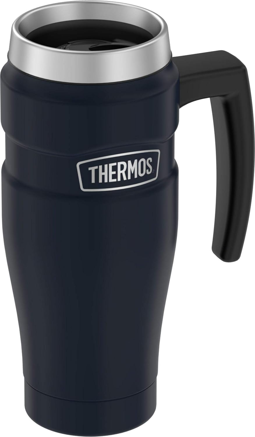 THERMOS Stainless King Vacuum-Insulated Travel Mug, 16 Ounce, Midnight Blue